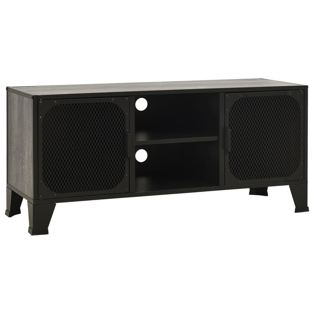 Tv-meubel 105x36x47 cm metaal en MDF grijs