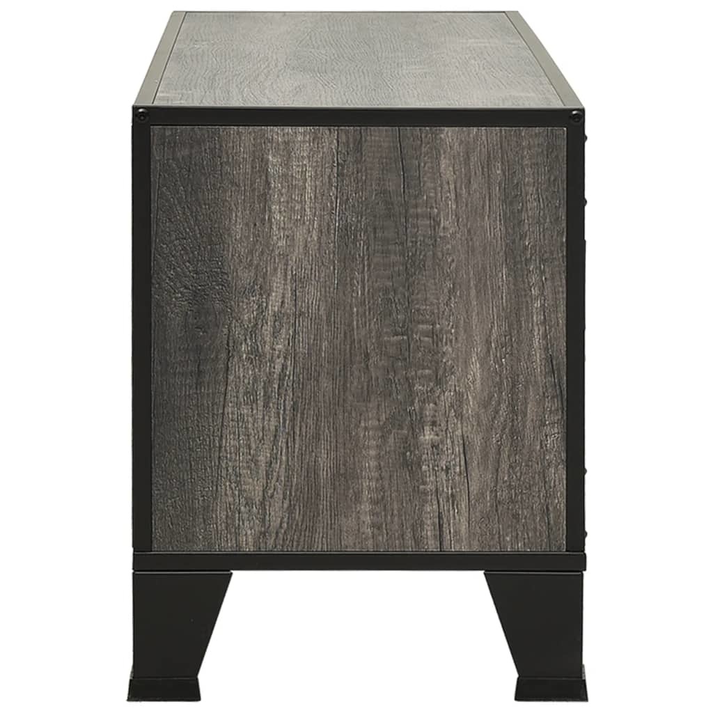 Tv-meubel 105x36x47 cm metaal en MDF grijs