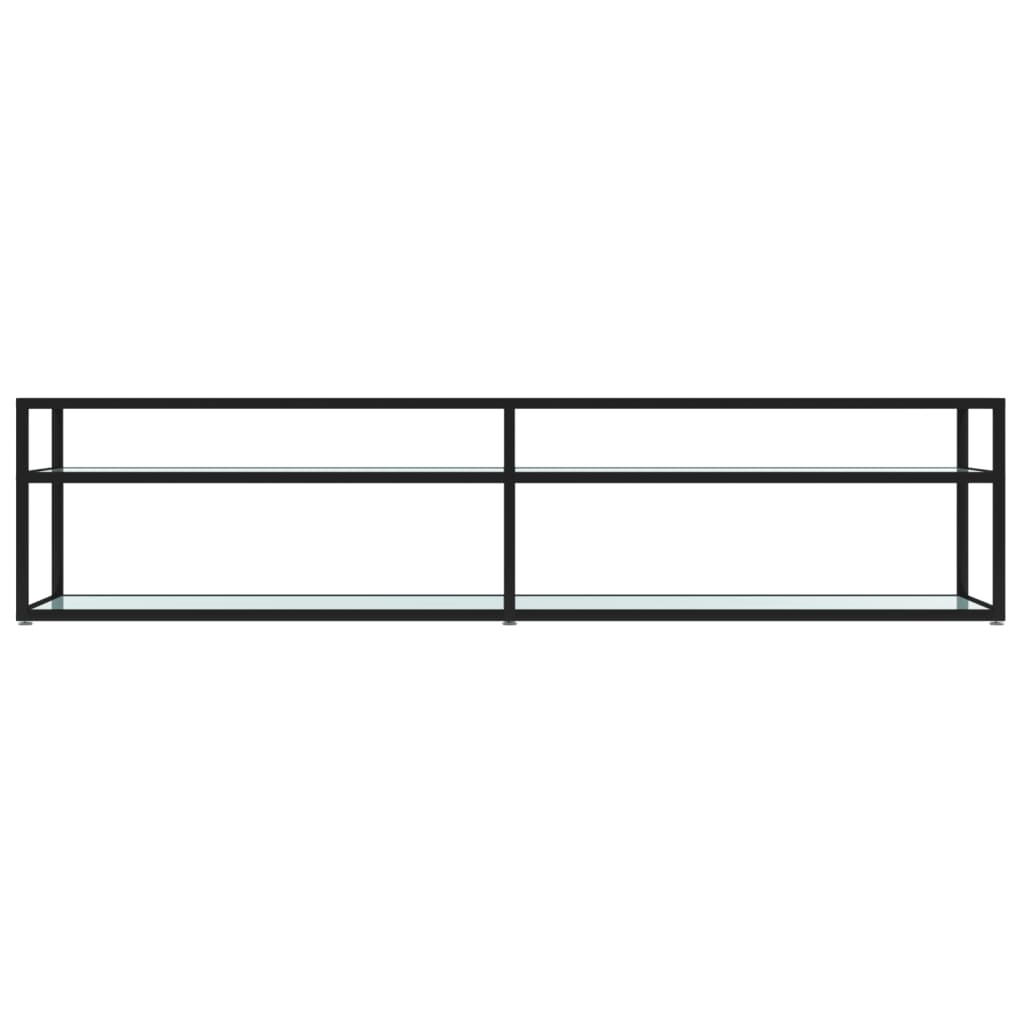 Tv-meubel 180x40x40,5 cm gehard glas witmarmerkleurig