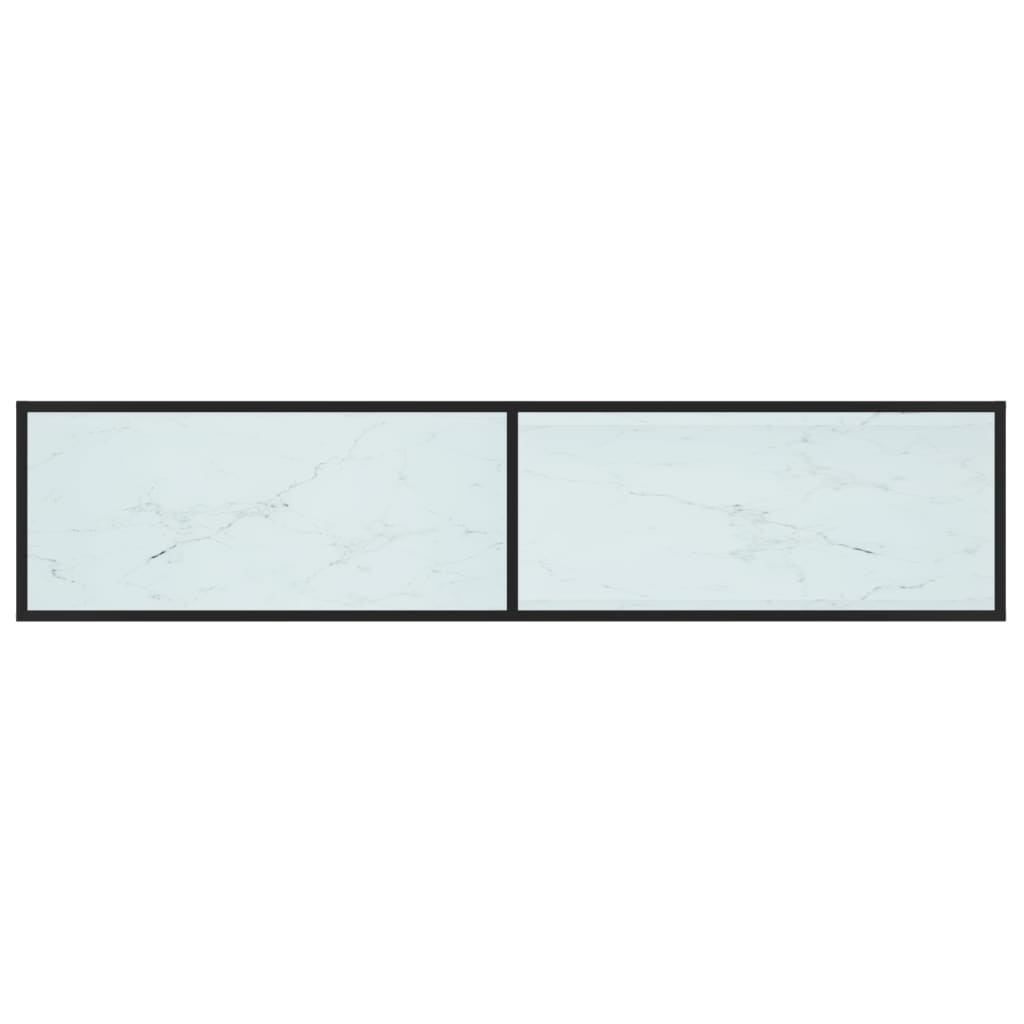 Tv-meubel 180x40x40,5 cm gehard glas witmarmerkleurig
