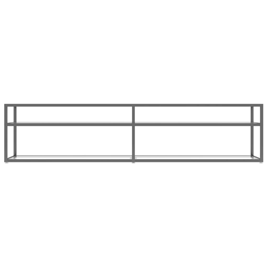 Tv-meubel 180x40x40,5 cm gehard glas transparant
