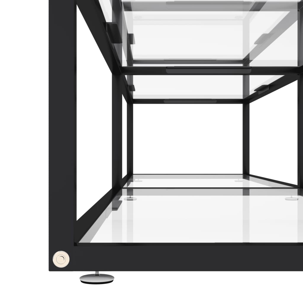 Tv-meubel 180x40x40,5 cm gehard glas transparant