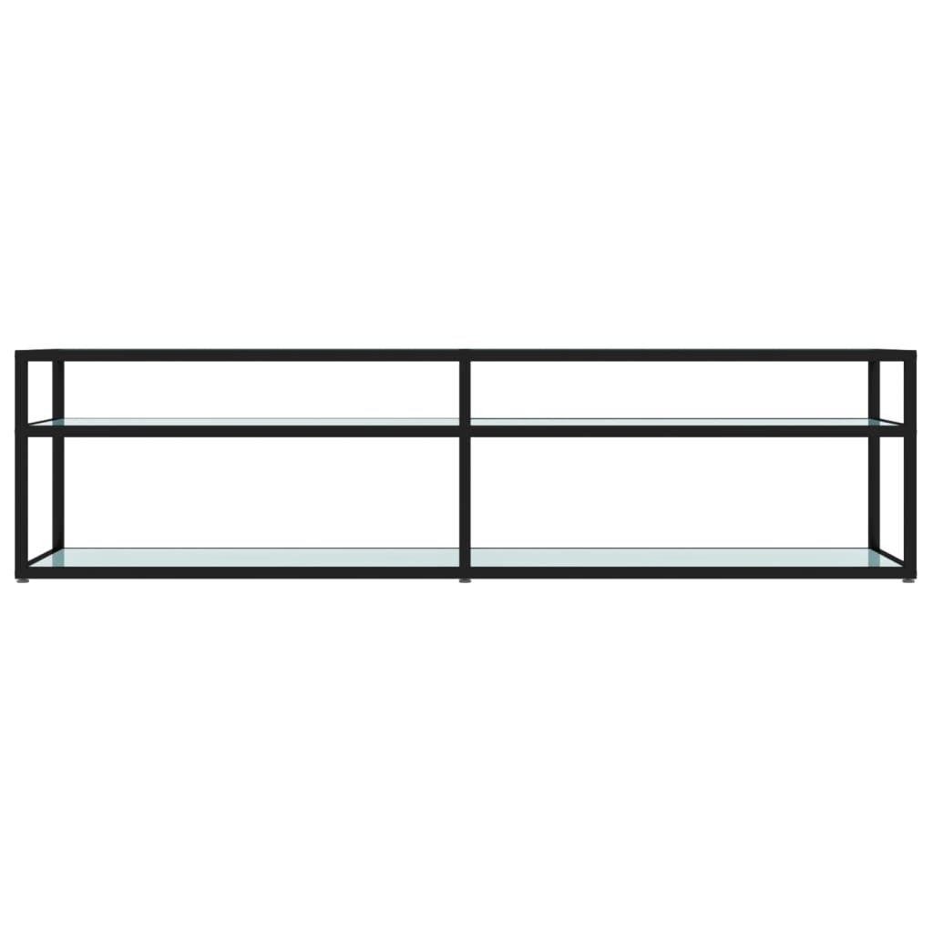 Tv-meubel 160x40x40,5 cm gehard glas witmarmerkleurig