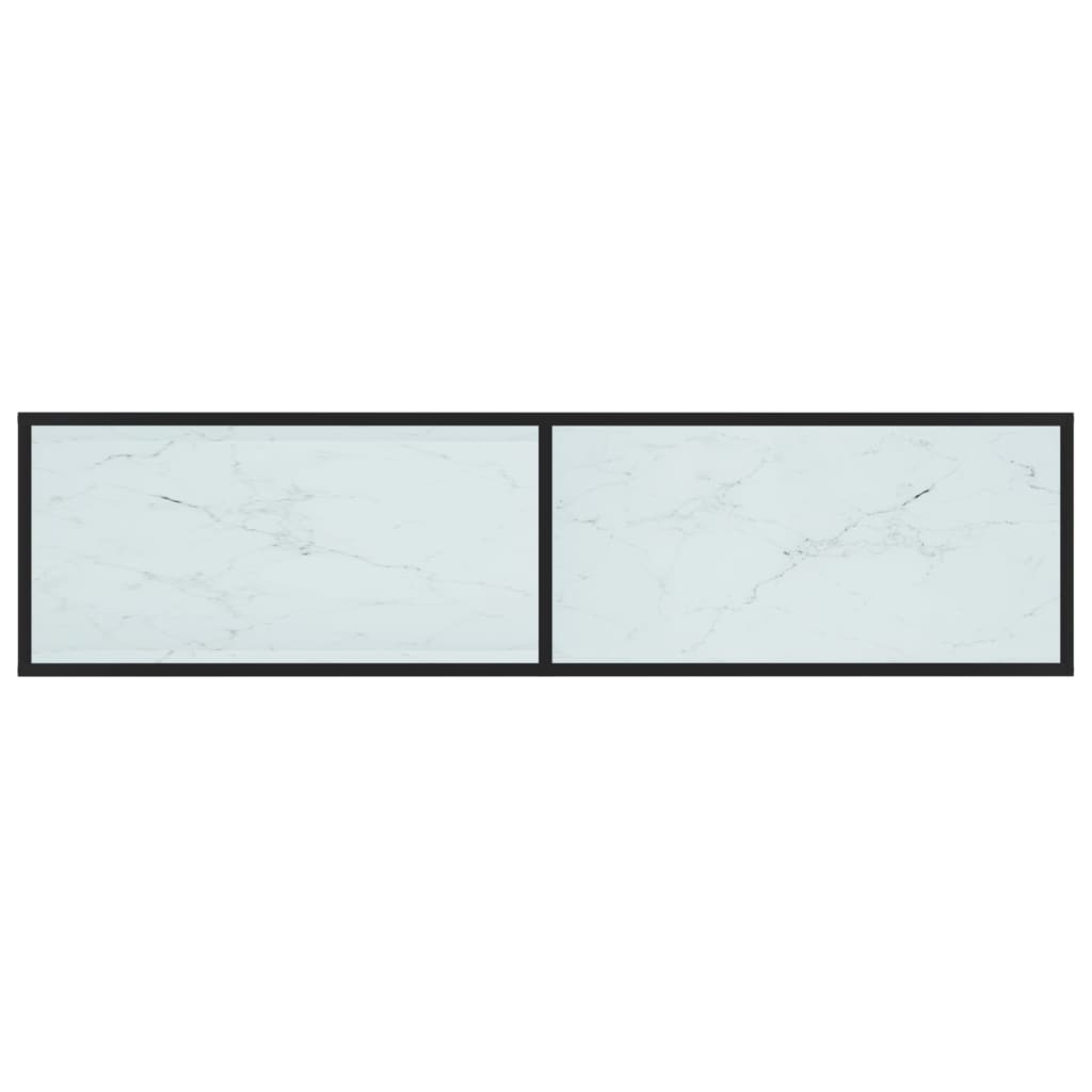 Tv-meubel 160x40x40,5 cm gehard glas witmarmerkleurig