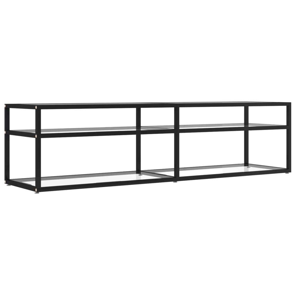 Tv-meubel 160x40x40,5 cm gehard glas transparant