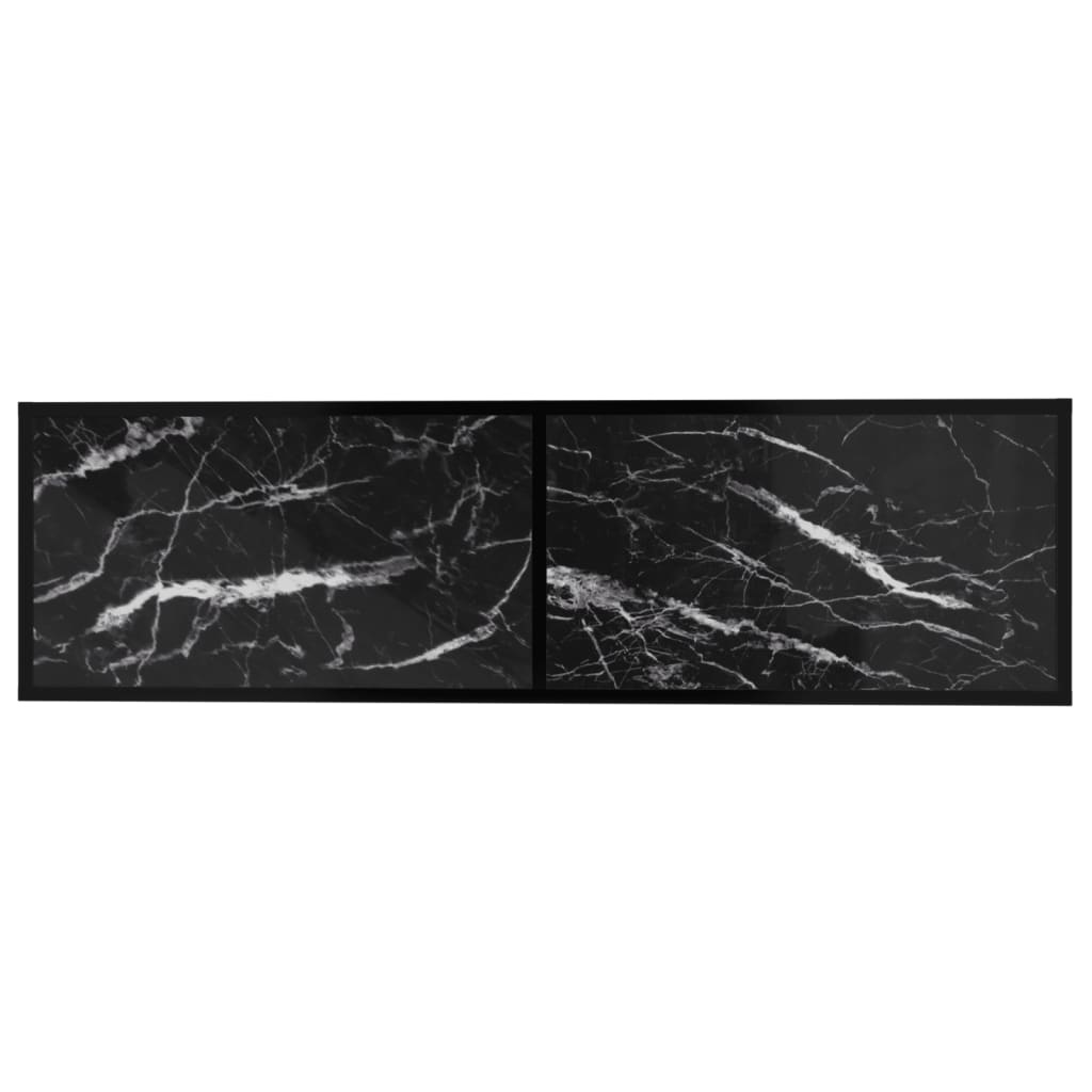 Tv-meubel 140x40x40,5 cm gehard glas zwartmarmerkleurig