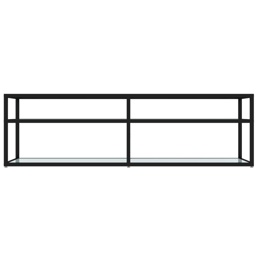Tv-meubel 140x40x40,5 cm gehard glas witmarmerkleurig