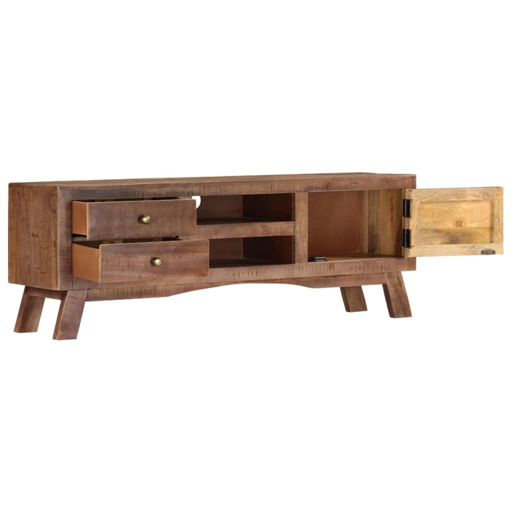 Tv-meubel 110x30x40 cm ruw mangohout