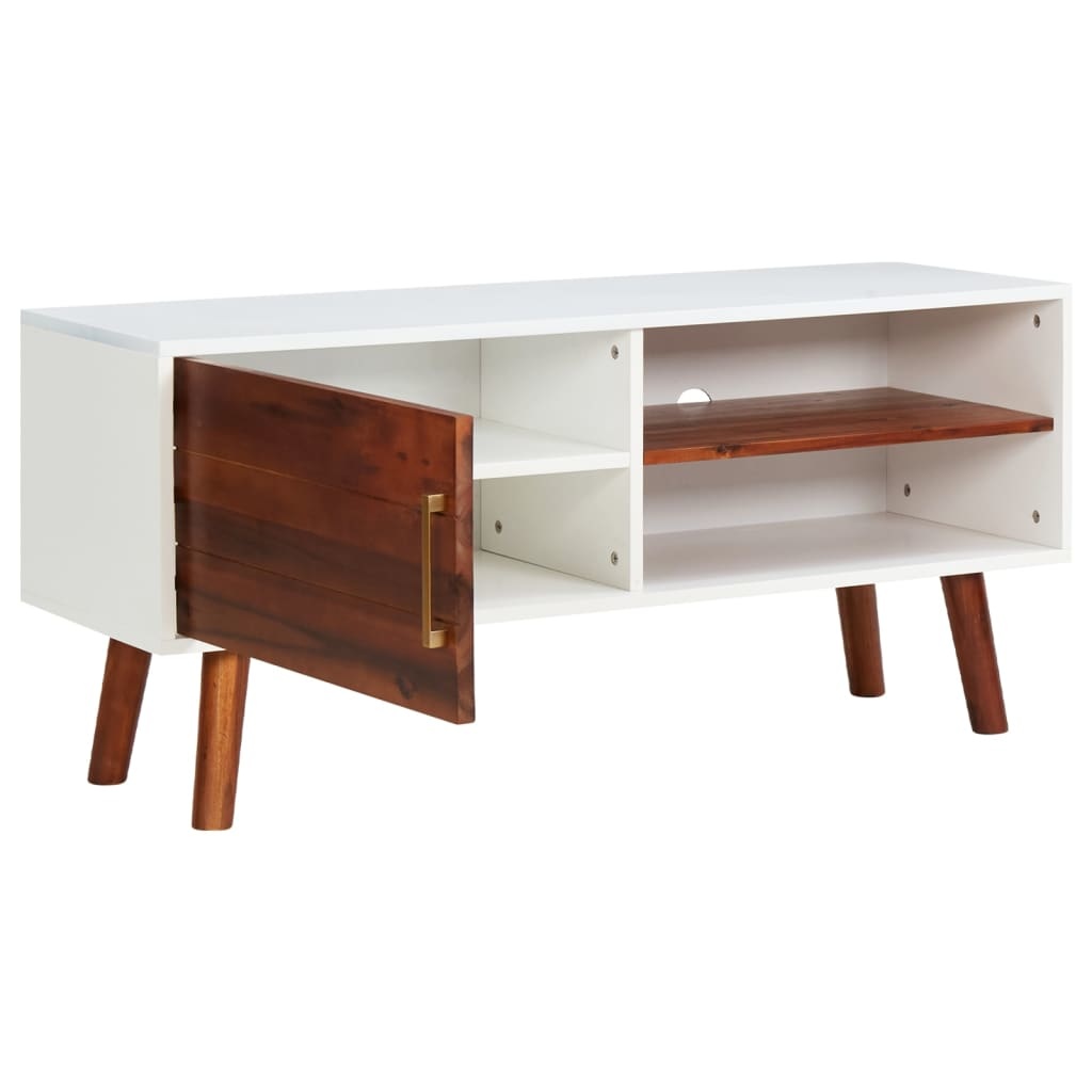 Tv-meubel 110x35x50 cm massief acaciahout en MDF