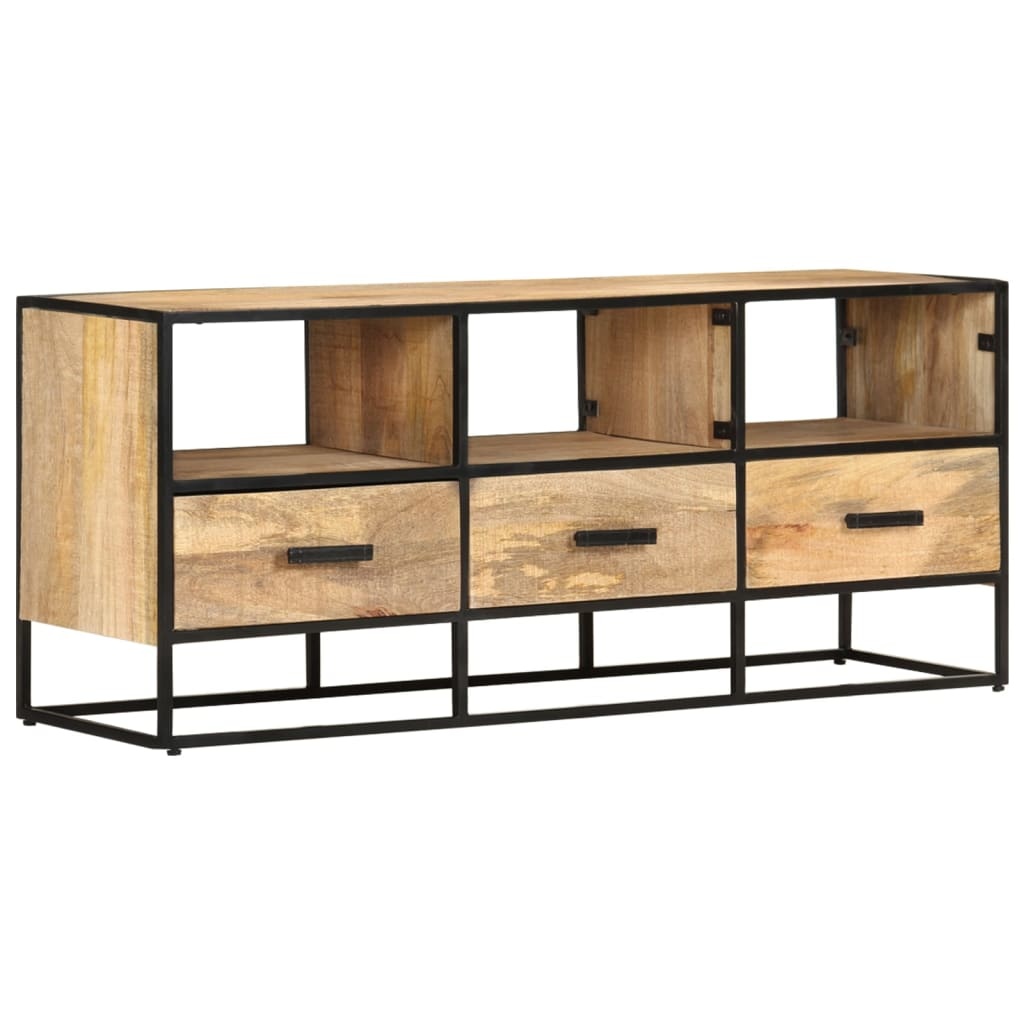 Tv-meubel 110x30x45 cm ruw mangohout