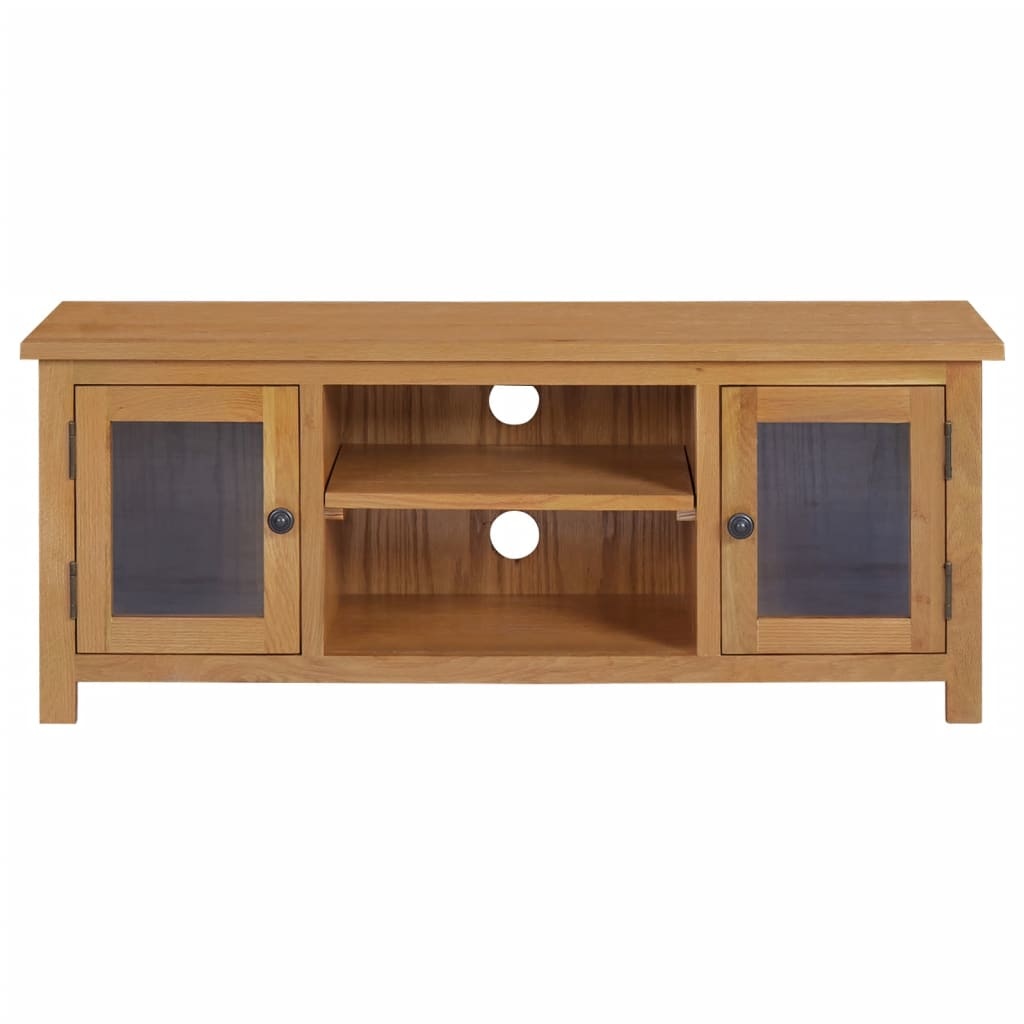 Tv-meubel 110x35x44 cm massief eikenhout