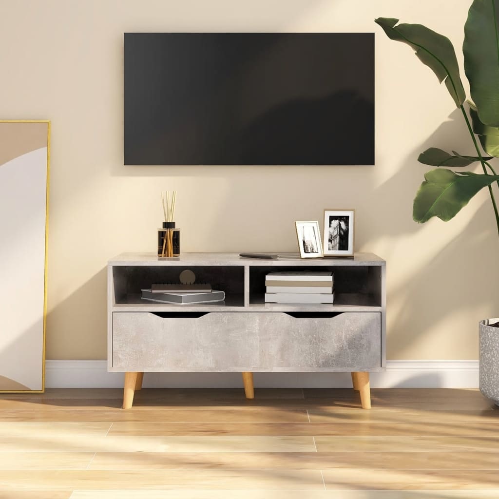 Tv-meubel 90x40x48,5 cm spaanplaat betongrijs