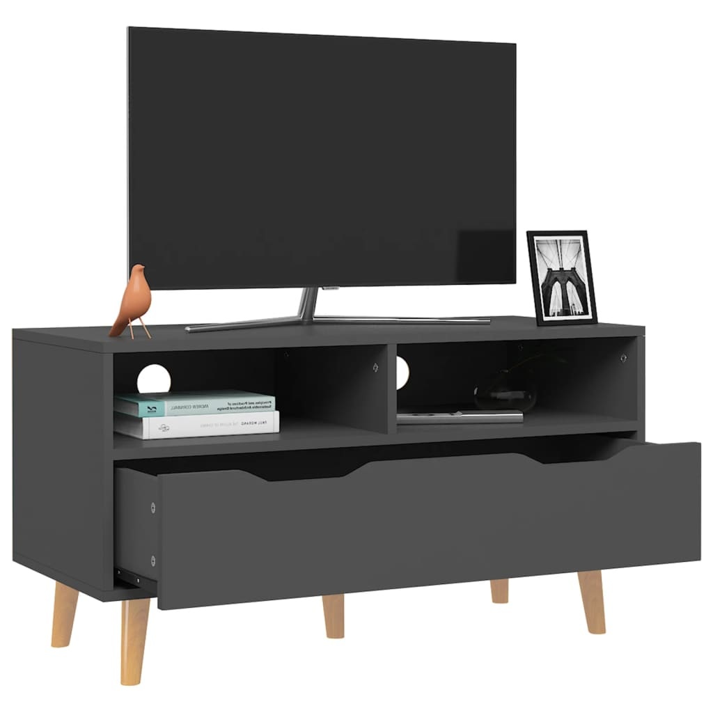 Tv-meubel 90x40x48,5 cm spaanplaat grijs