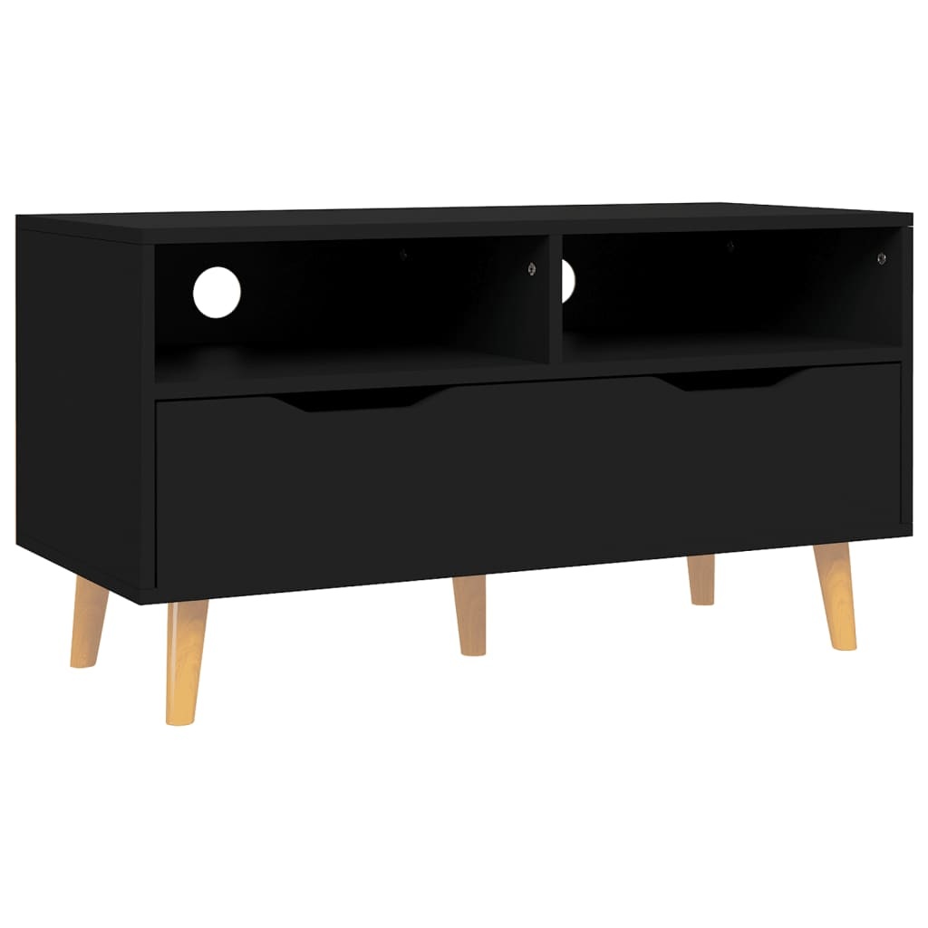 Tv-meubel 90x40x48,5 cm spaanplaat zwart