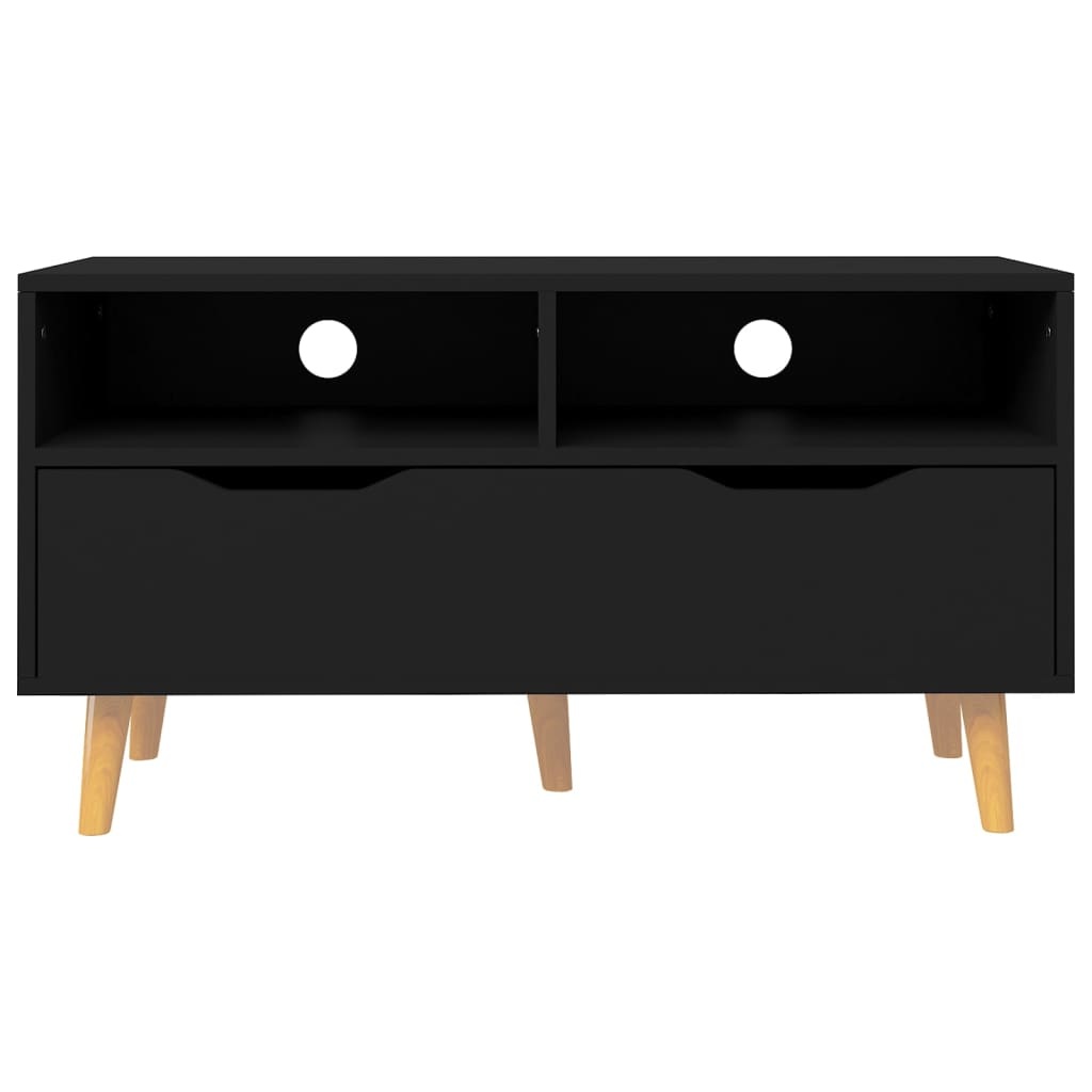 Tv-meubel 90x40x48,5 cm spaanplaat zwart