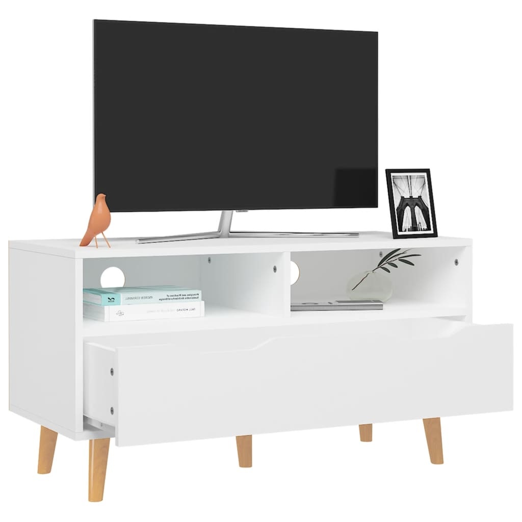 Tv-meubel 90x40x48,5 cm spaanplaat wit