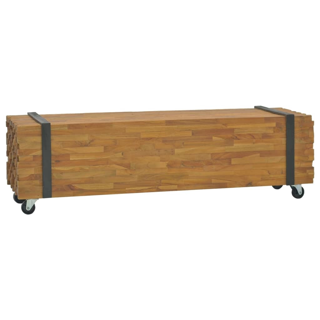 Tv-meubel 110x30x32,5 cm massief teakhout