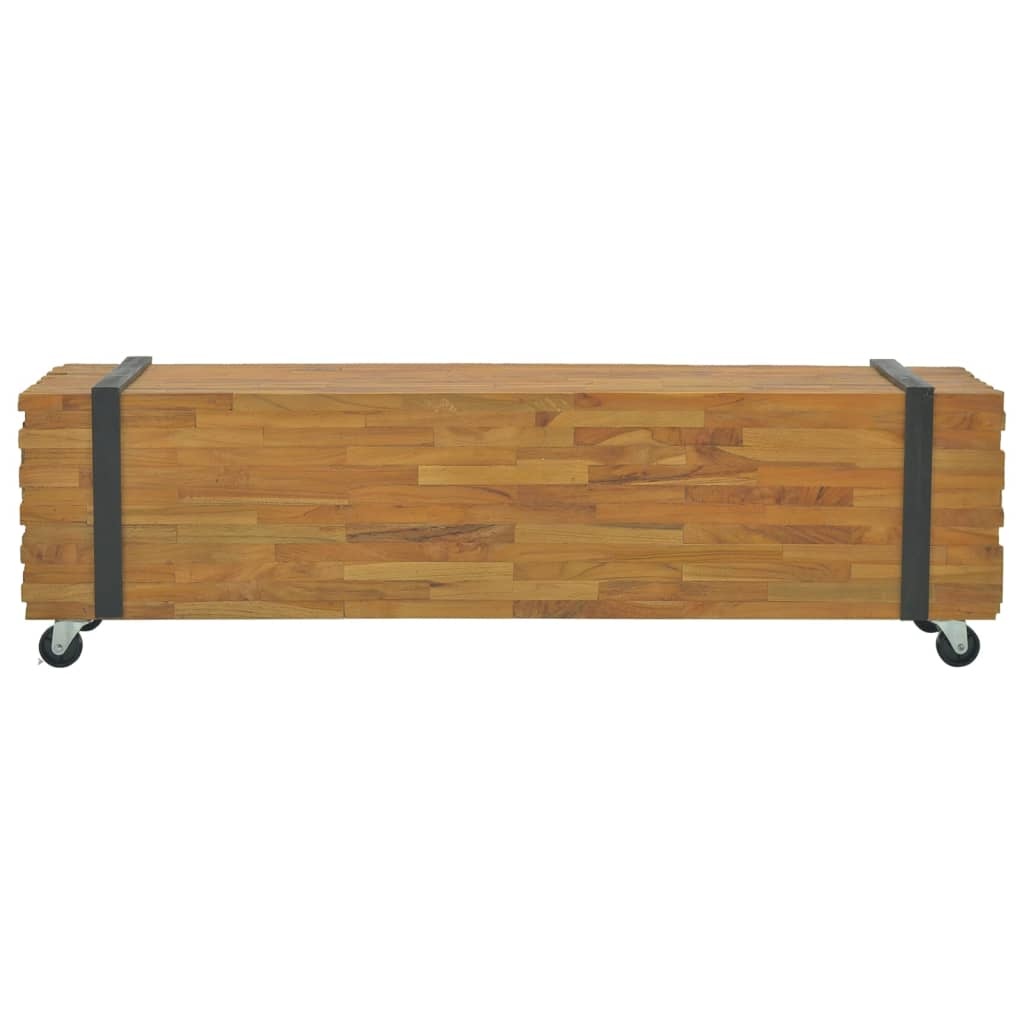 Tv-meubel 110x30x32,5 cm massief teakhout