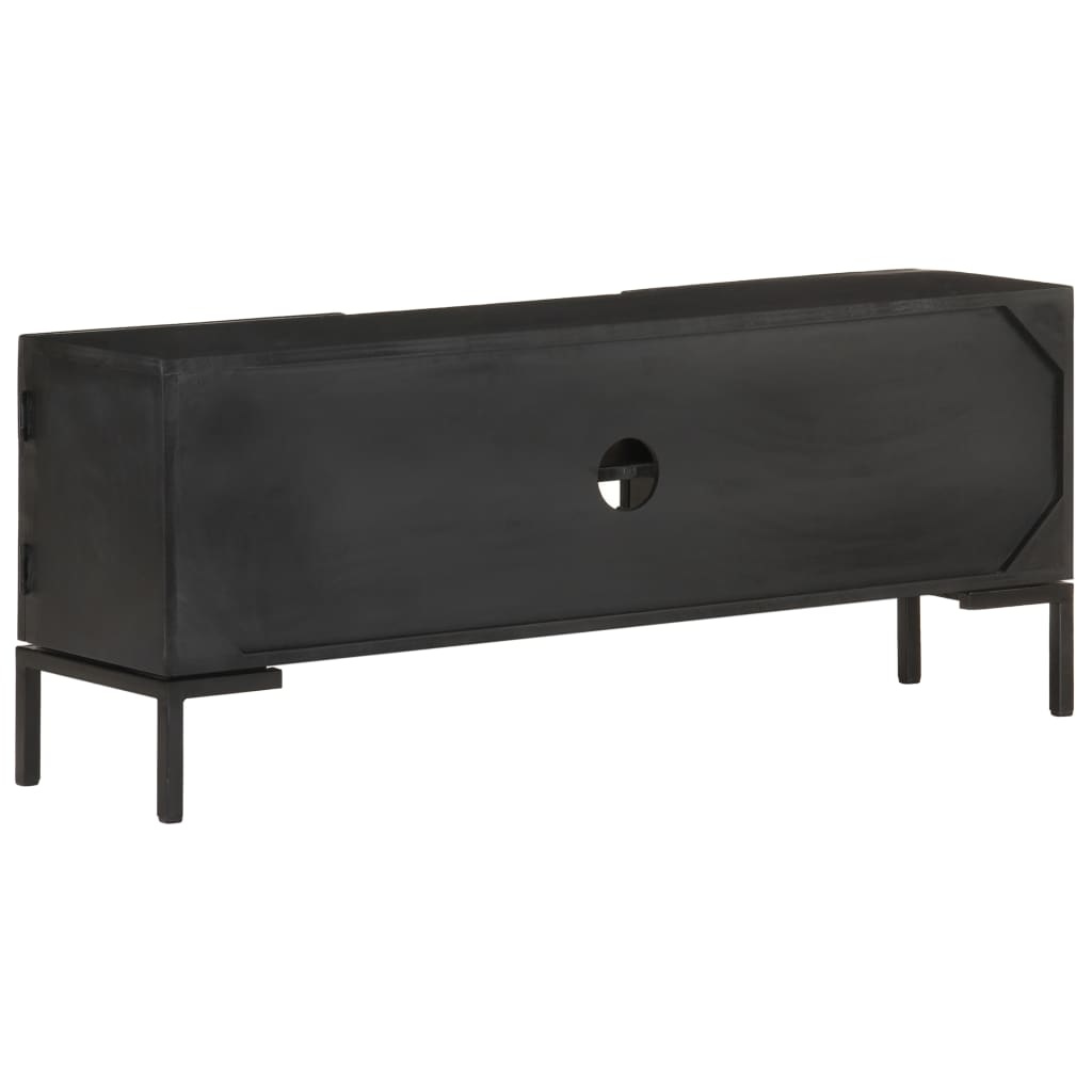 Tv-meubel 115x30x46 cm massief mangohout zwart