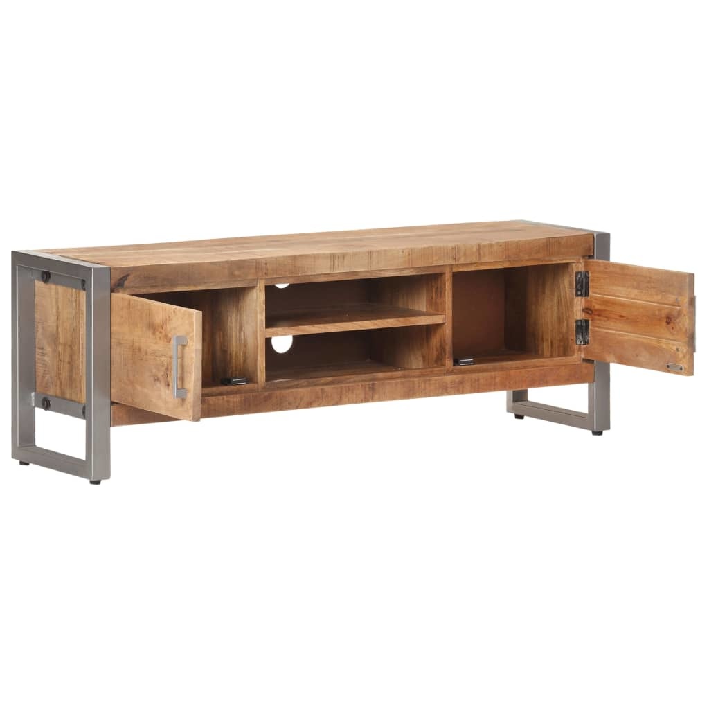 Tv-meubel 120x30x40 cm ruw mangohout