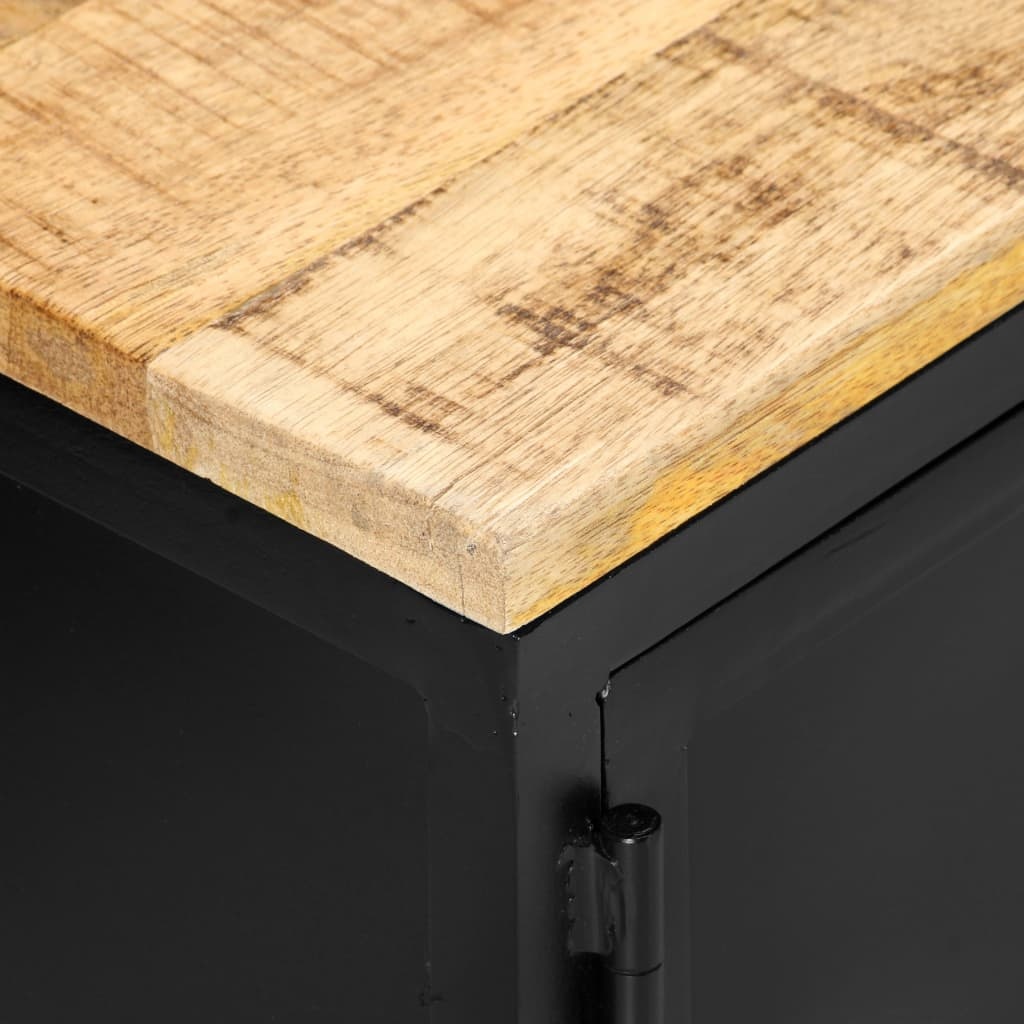 Tv-meubel 130x30x37 cm massief ruw mangohout