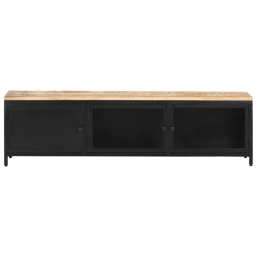 Tv-meubel 130x30x37 cm massief ruw mangohout