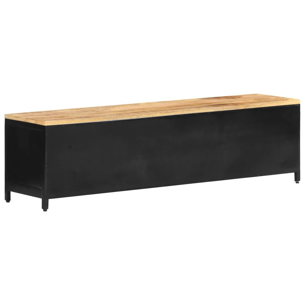 Tv-meubel 130x30x37 cm massief ruw mangohout