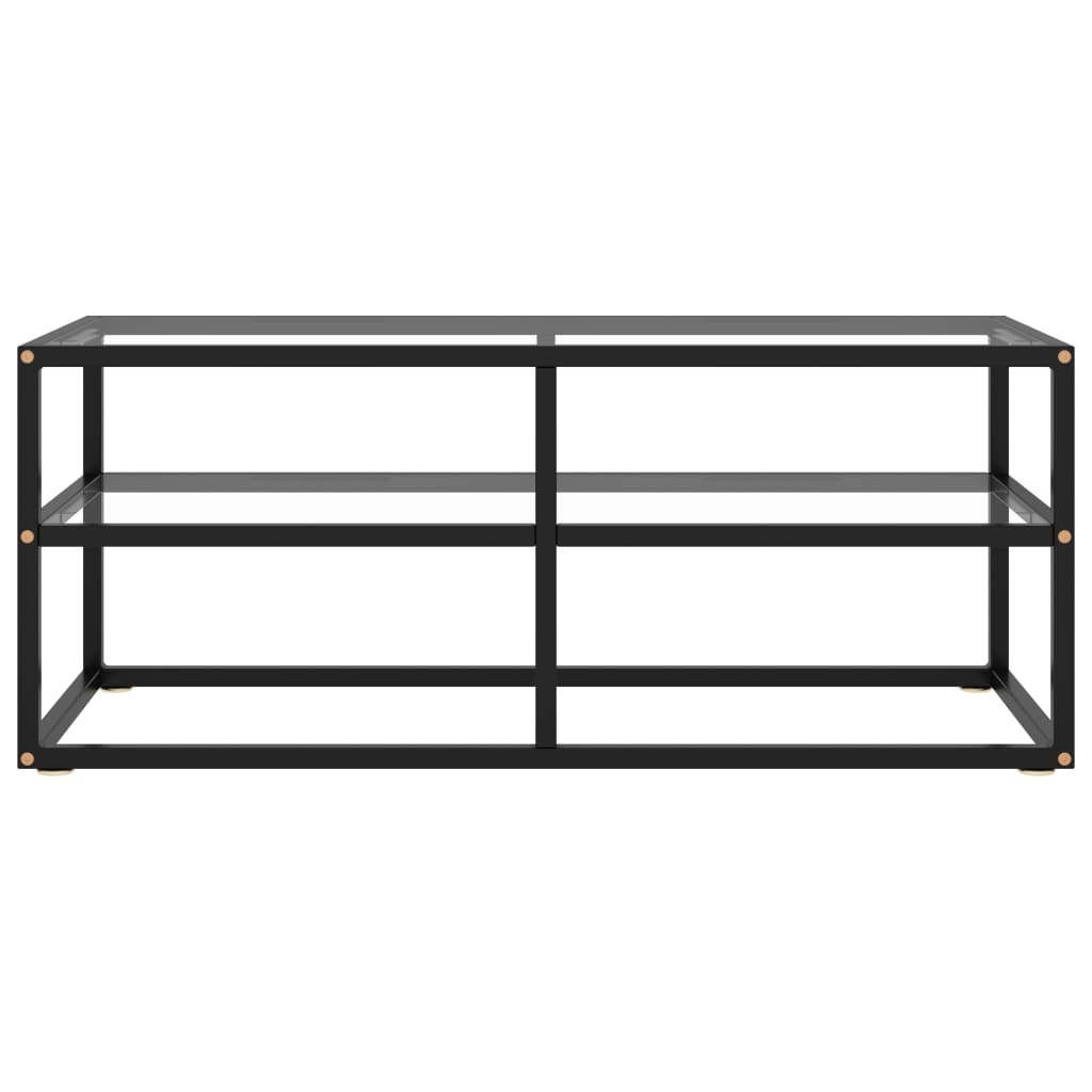Tv-meubel met gehard glas 100x40x40 cm zwart