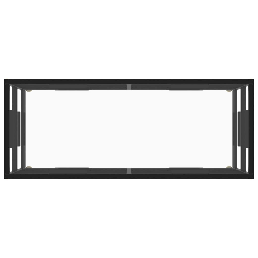 Tv-meubel met gehard glas 100x40x40 cm zwart