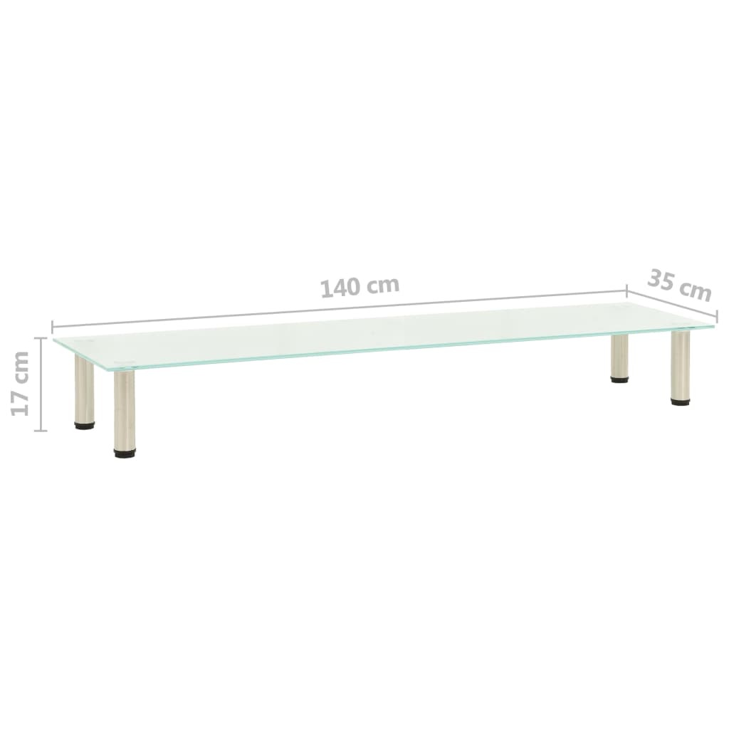 Tv-meubel 140x35x17 cm gehard glas mat