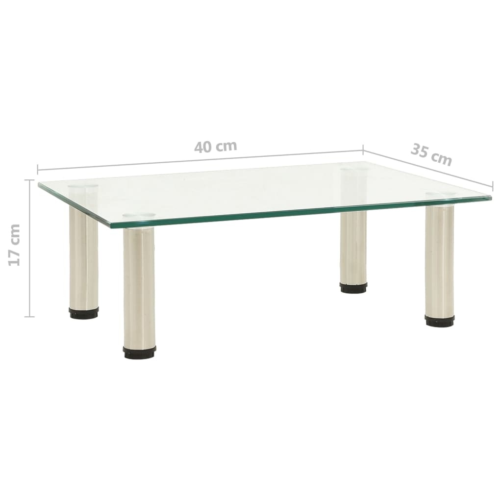 Tv-meubel 40x35x17 cm gehard glas transparant