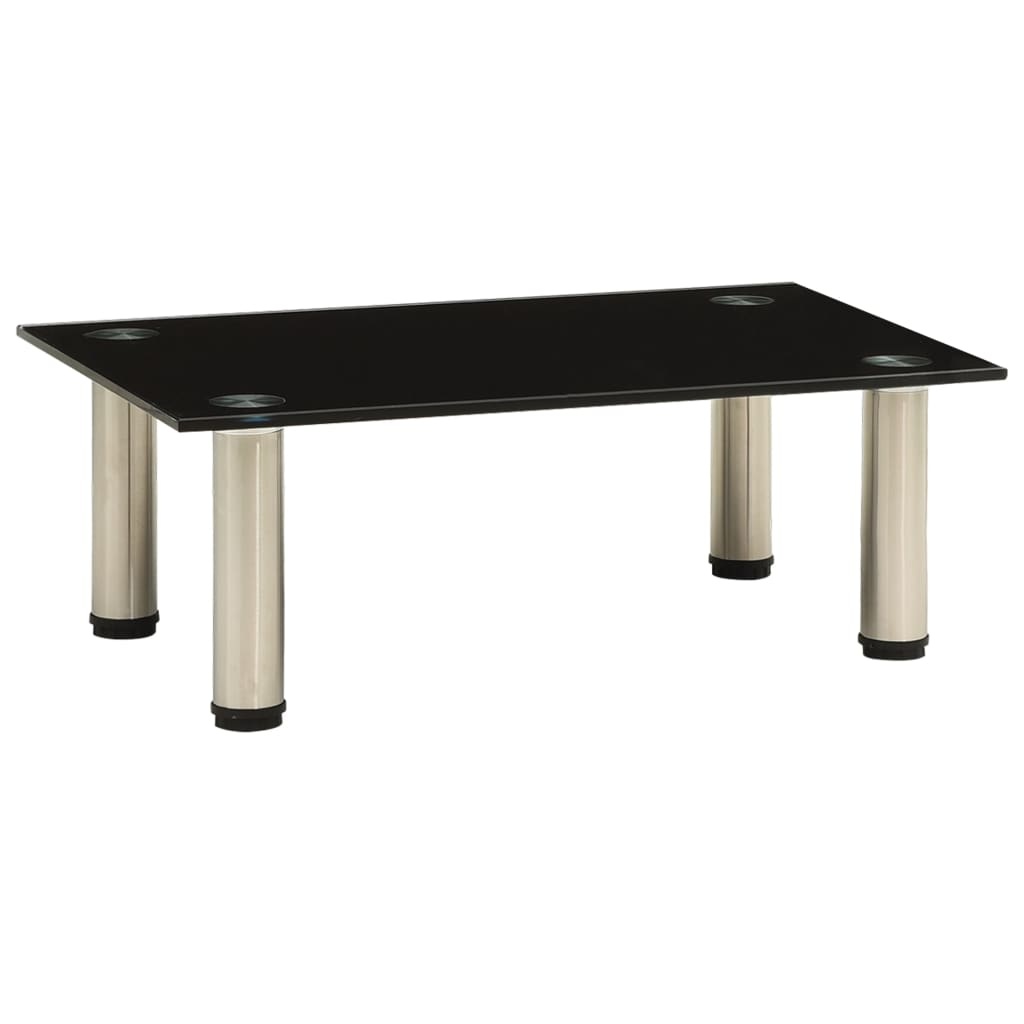 Tv-meubel 40x35x17 cm gehard glas zwart