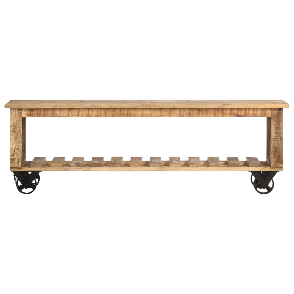 Tv-meubel 130x30x42 cm ruw mangohout