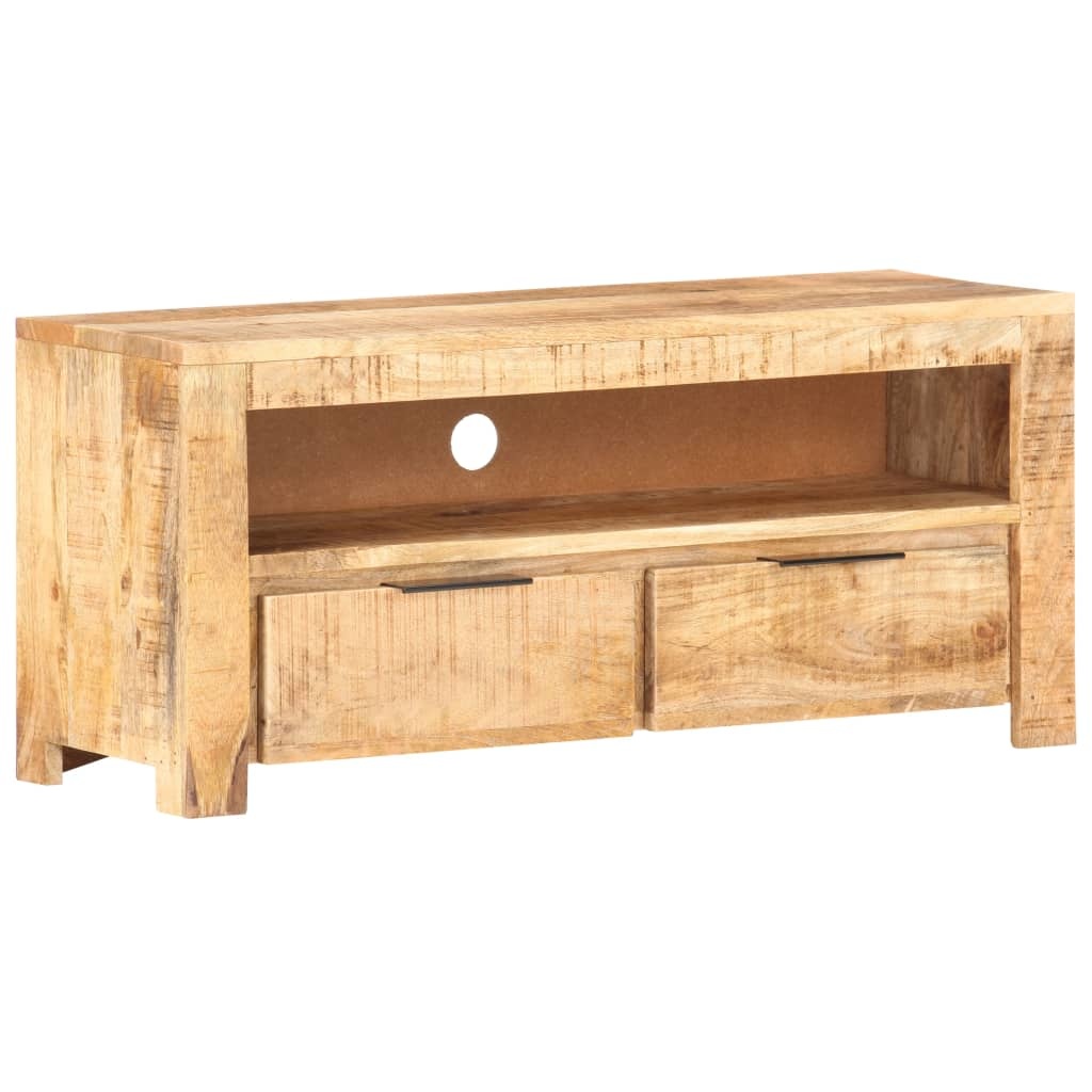 Tv-meubel 90x30x40 cm massief ruw mangohout