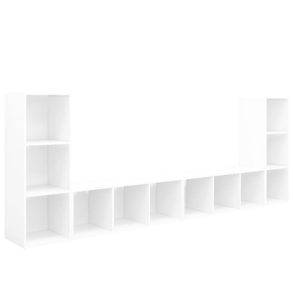 Tv-meubelen 4 st 107x35x37 cm bewerkt hout wit