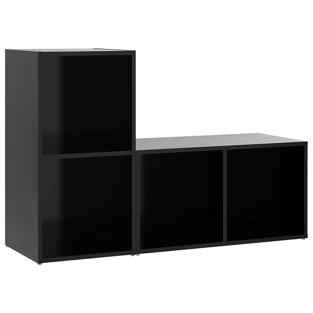 Tv-meubelen 2 st 72x35x36,5 cm spaanplaat zwart