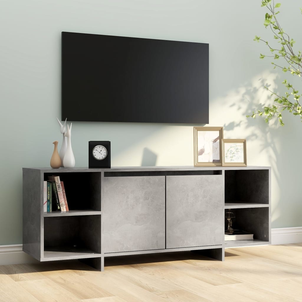 Tv-meubel 130x35x50 cm spaanplaat betongrijs