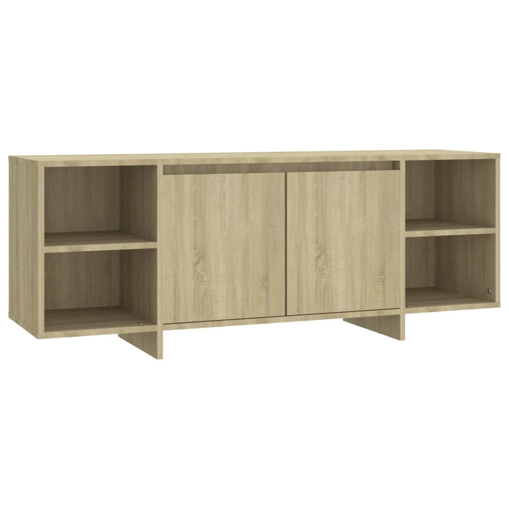 Tv-meubel 130x35x50 cm spaanplaat sonoma eikenkleurig