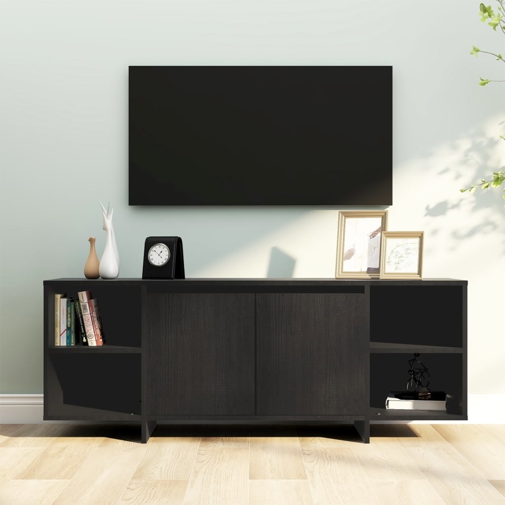 Tv-meubel 130x35x50 cm spaanplaat zwart
