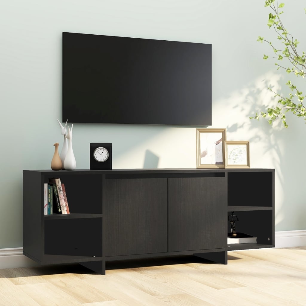 Tv-meubel 130x35x50 cm spaanplaat zwart