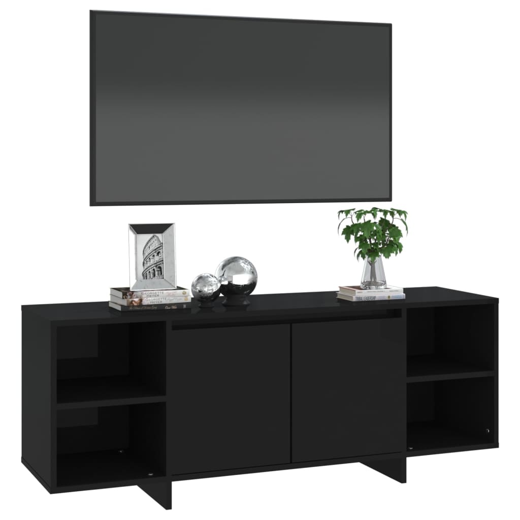 Tv-meubel 130x35x50 cm spaanplaat zwart