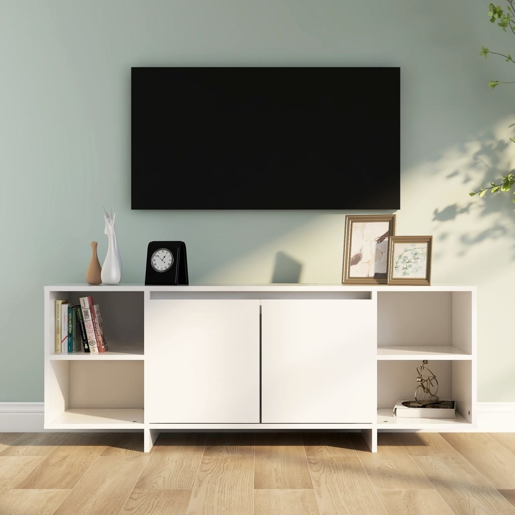 Tv-meubel 130x35x50 cm spaanplaat wit