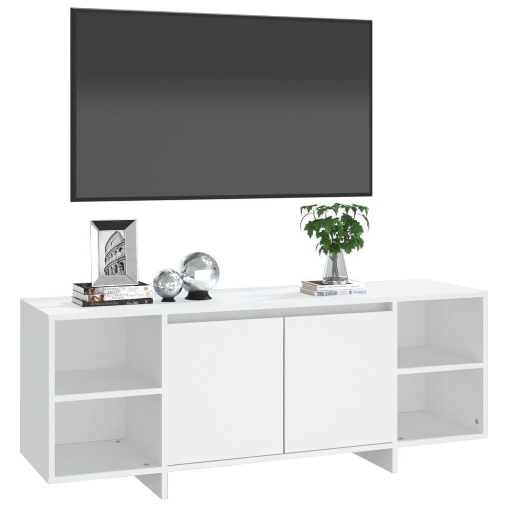 Tv-meubel 130x35x50 cm spaanplaat wit