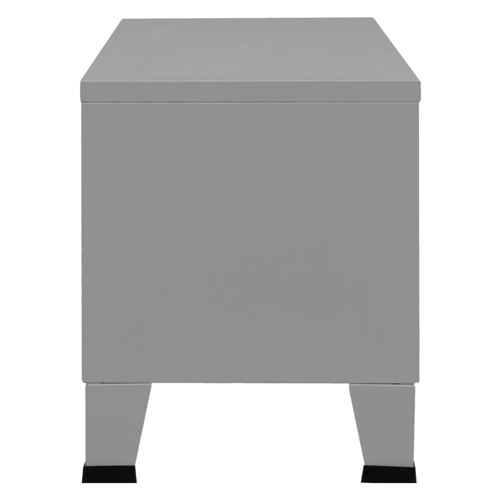 Tv-meubel industrieel 105x35x42 cm metaal antracietkleurig