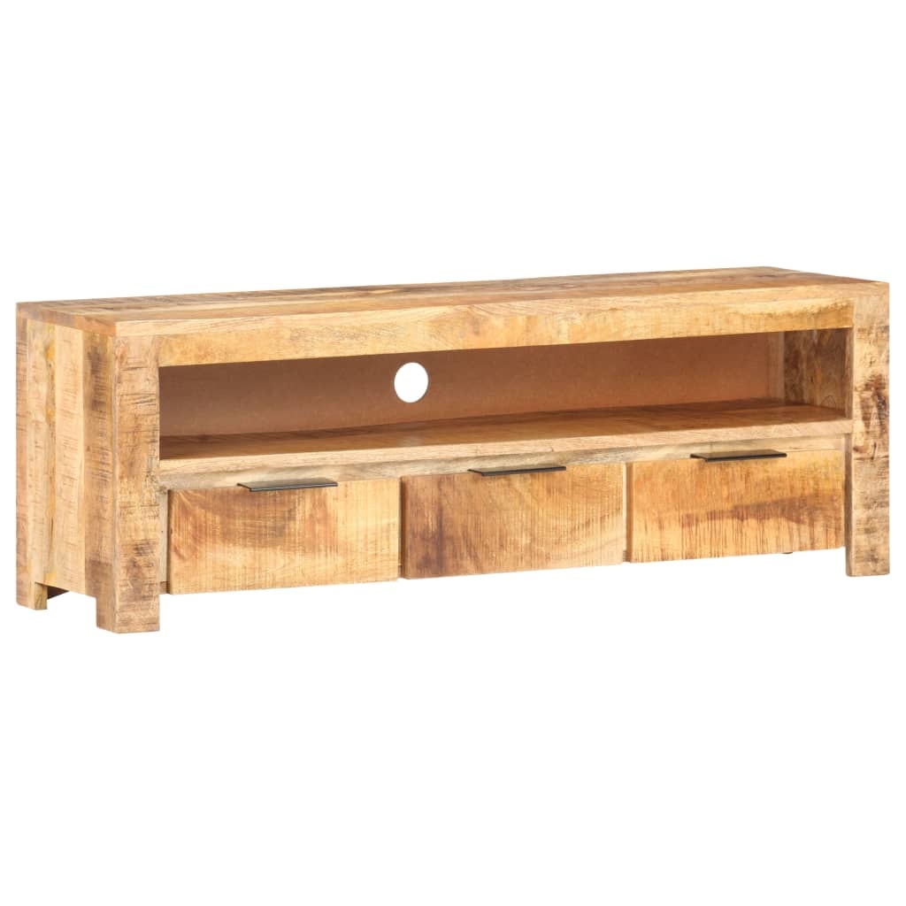 Tv-meubel 119x30x41 cm ruw mangohout