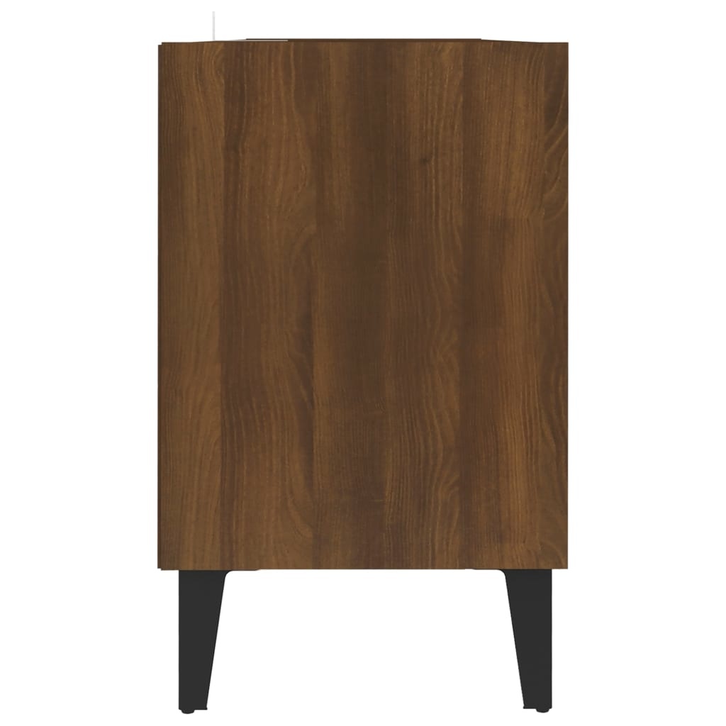 Tv-meubel met metalen poten 103,5x30x50 cm bruineikenkleurig