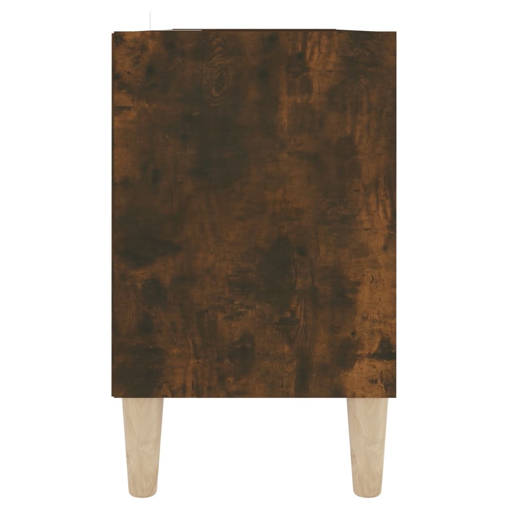 Tv-meubel met houten poten 103,5x30x50 cm gerookt eikenkleurig