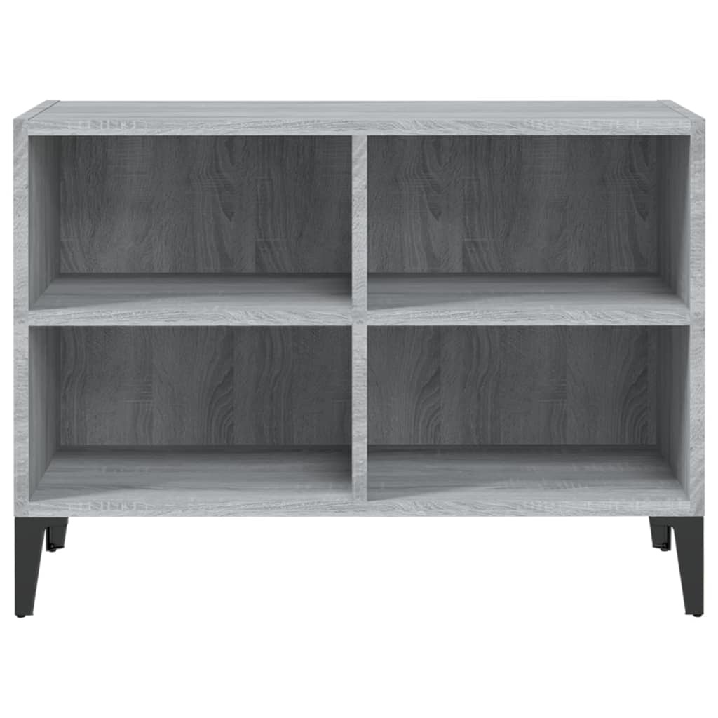Tv-meubel met metalen poten 69,5x30x50 cm grijs sonoma eiken