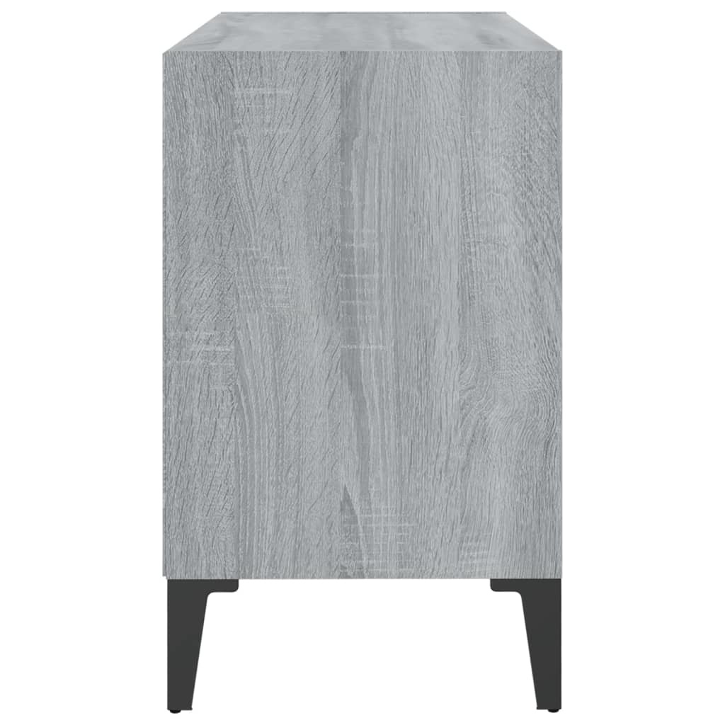 Tv-meubel met metalen poten 69,5x30x50 cm grijs sonoma eiken