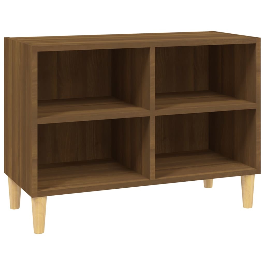 Tv-meubel met houten poten 69,5x30x50 cm bruineikenkleurig